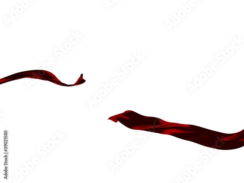 Cutted red ribbon