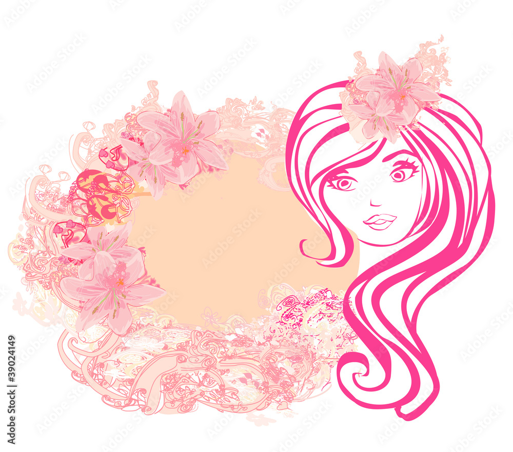 Abstract Beautiful Woman doodle Abstract Beautiful Woman doodle