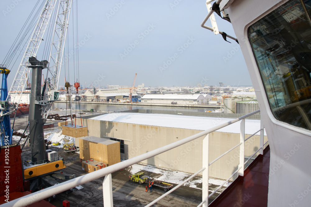 merchant ship during navigation and cargo operations merchant ship during navigation and cargo operations
