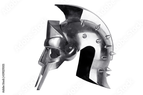 Iron forged Roman legionary helmet photo