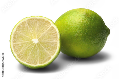 lime on white  background