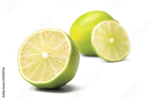 lime on white background photo