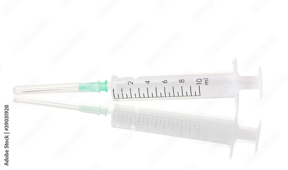 Syringe isolated on white