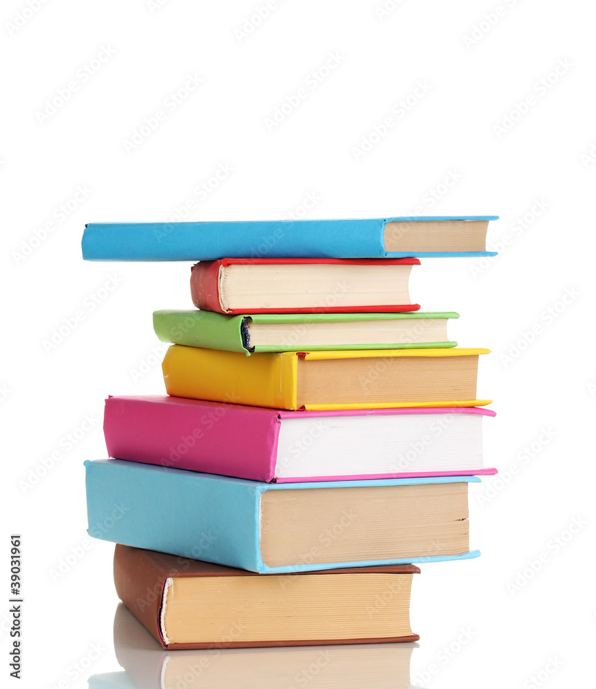 Stack of books isolated on white Stack of books isolated on white
