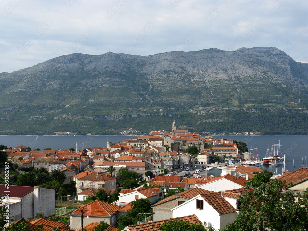 View at Korcula city in Croatia