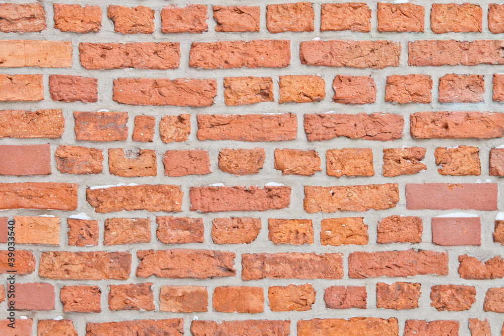 Fototapeta premium Old wall with red brick background