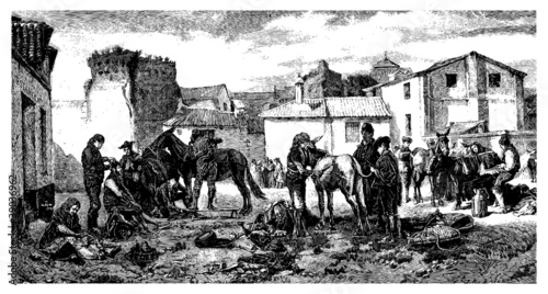 The shearers Granada, paint Worms. - Drawing J. Lavee. - (This t