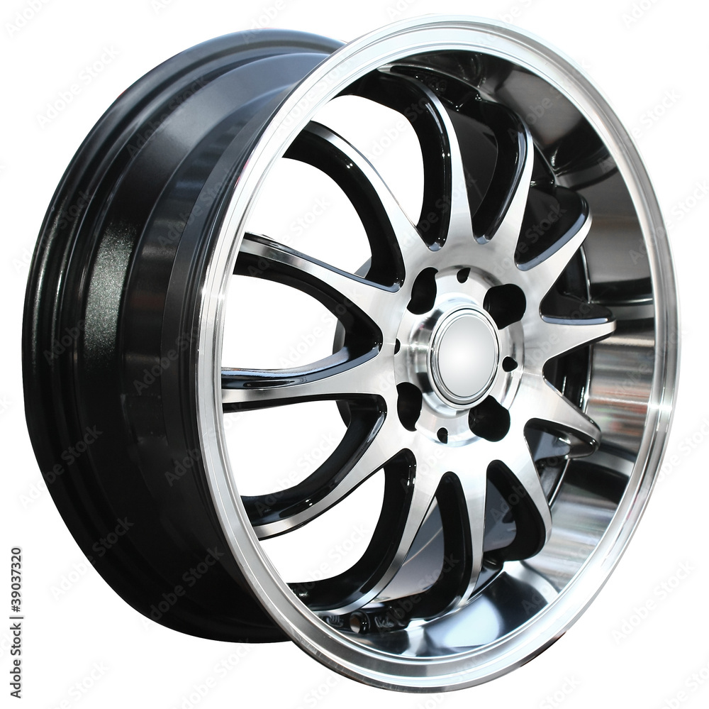 Obraz premium car alloy wheel, isolated over white background