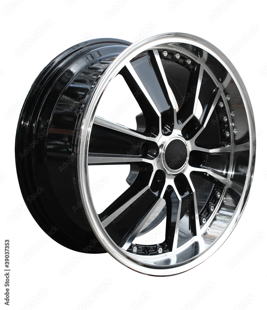 Obraz premium car alloy wheel, isolated over white background