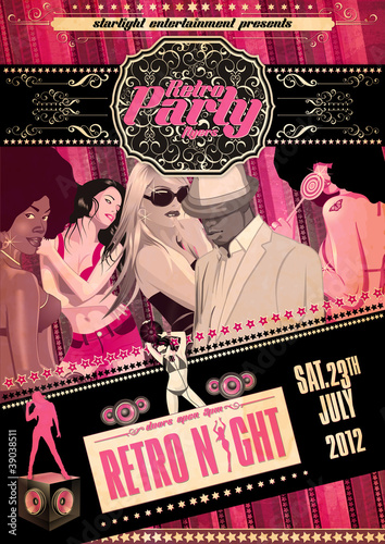 Retro Flyer gestreift