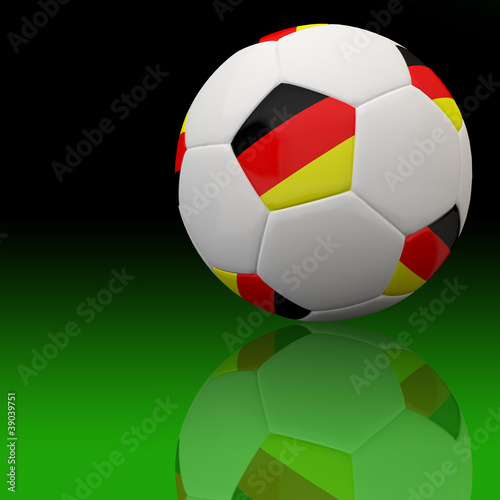 Germany flag on 3d Football