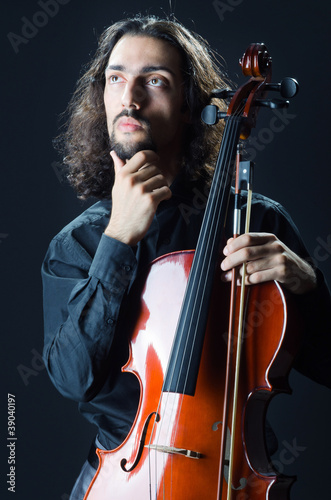 Man playing the cello