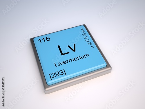 Livermorium 116 - new element of the periodic table photo