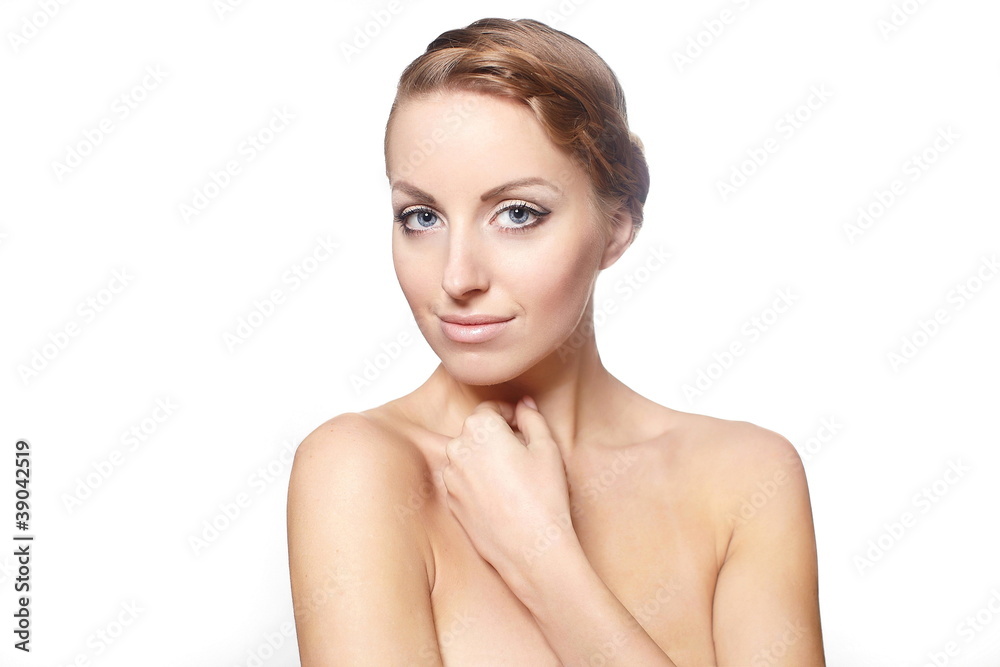 beautiful female model isolated bright makeup beautiful female model isolated bright makeup
