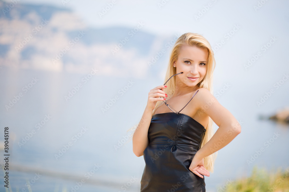 portrait of a beautiful woman outdoors