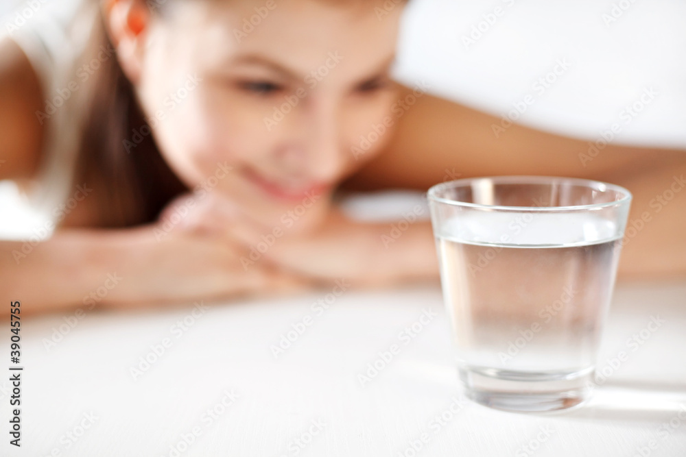 glass of  water