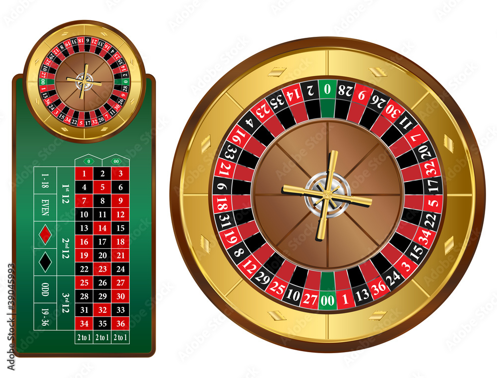 Naklejka premium American roulette wheel