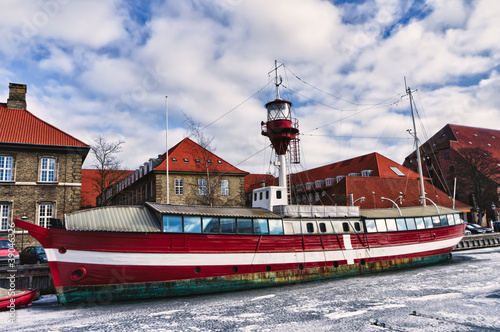 Photography Copenhagen lighthouse ship in the canals