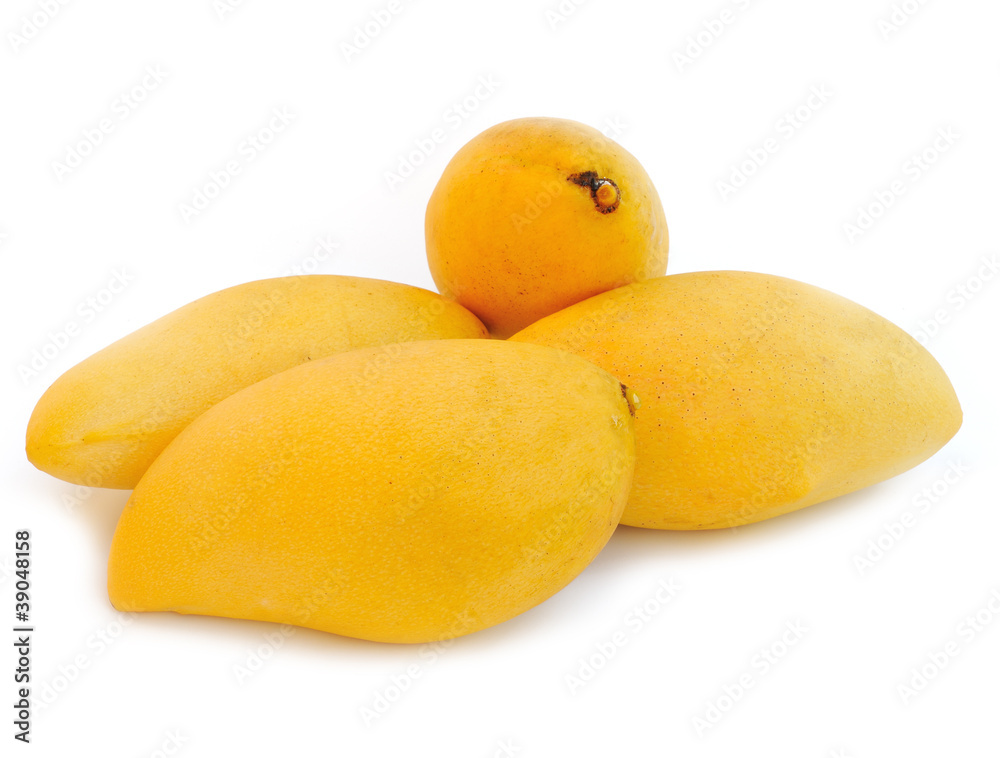 Yellow mango isolated on a white background Yellow mango isolated on a white background