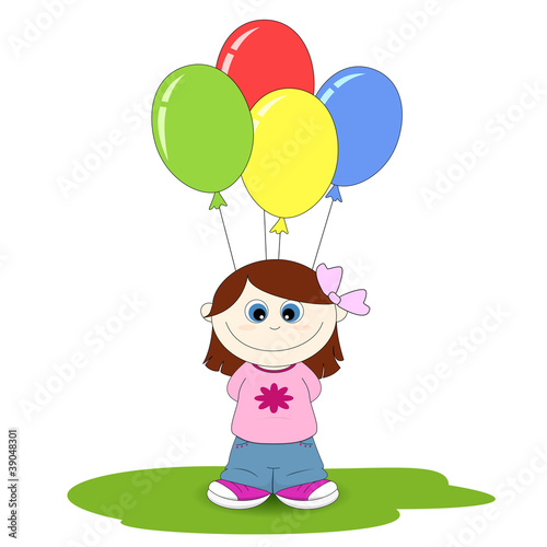 kids - bambina - bimba con palloncini