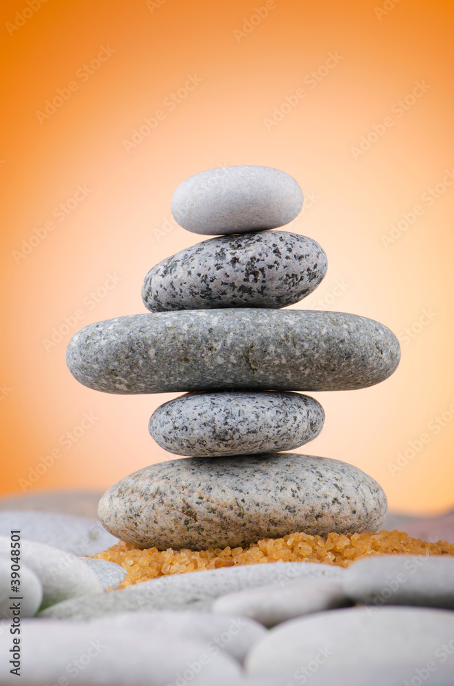 Balanced pebbles with colour background Balanced pebbles with colour background