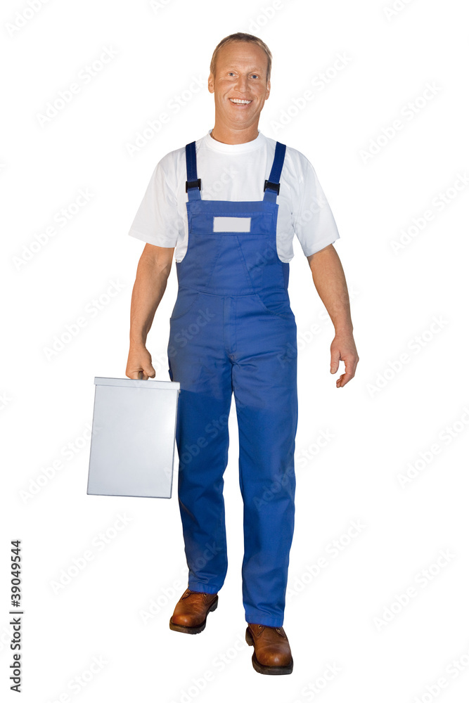 Workman on the job Workman on the job