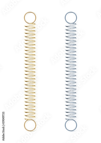 steel spring vector illustration isolated on white background
