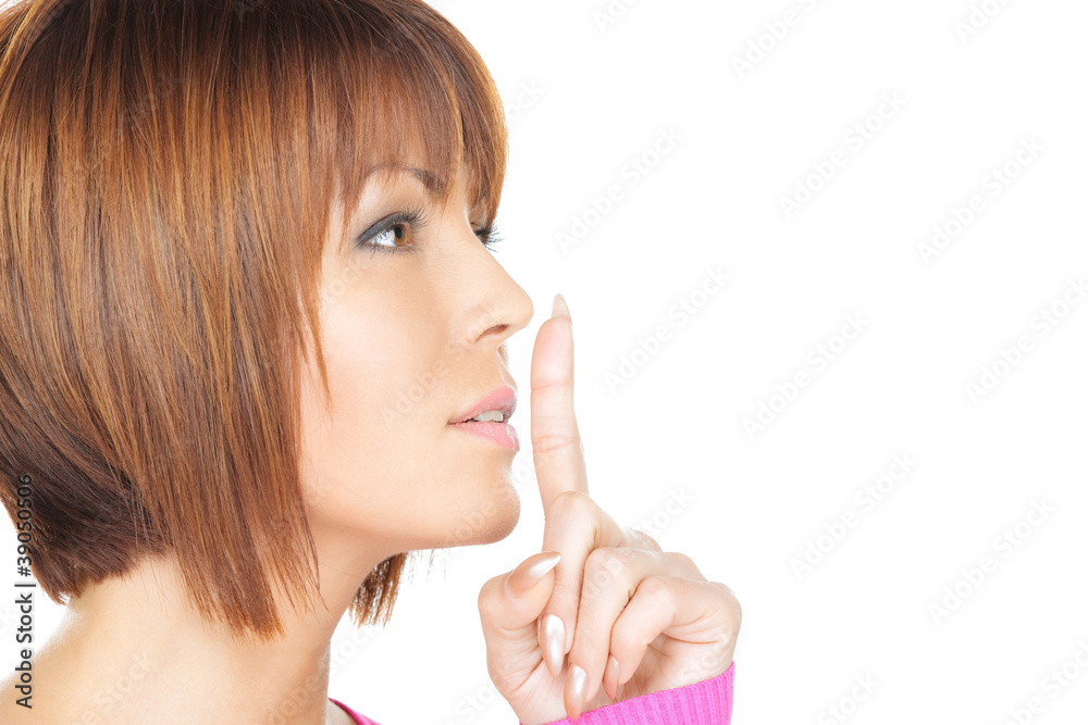 finger on lips finger on lips