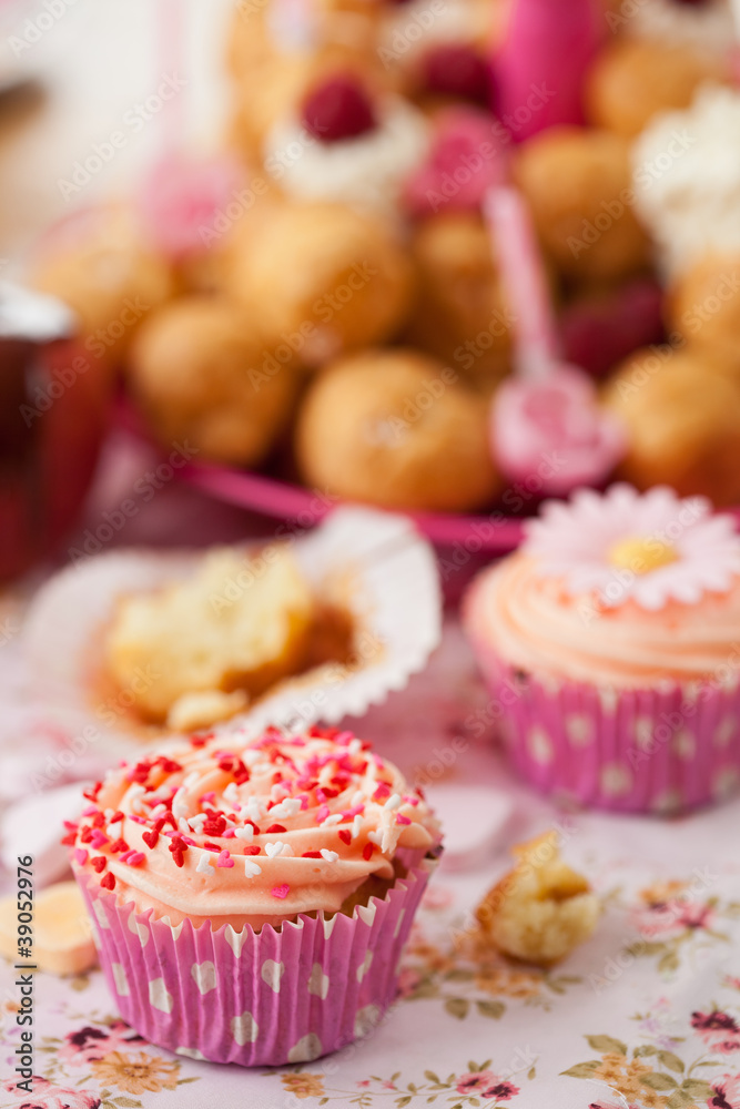 Birthday cupcake with sprinkles Birthday cupcake with sprinkles