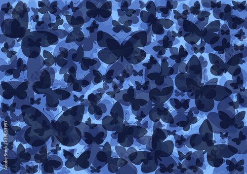 Butterfly colorful romantic illustration background