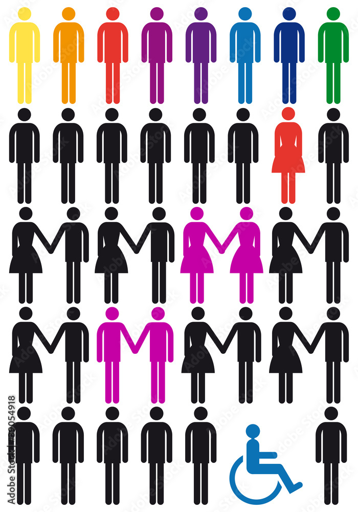 diversity, vector people icon set Stock Vector Adobe Stock