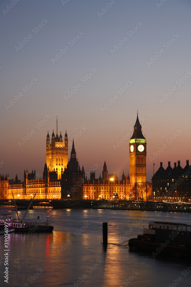 Westminster Palace at Dusk