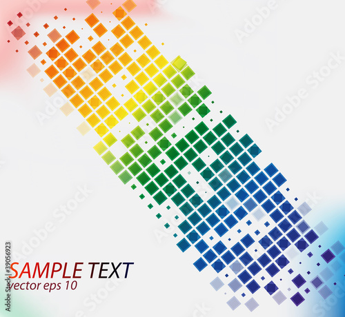 Mosaic background or business card. EPS10 Vector.