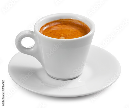 Coffee espresso isolated on white