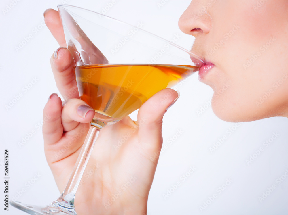 Girl drinking wine Girl drinking wine