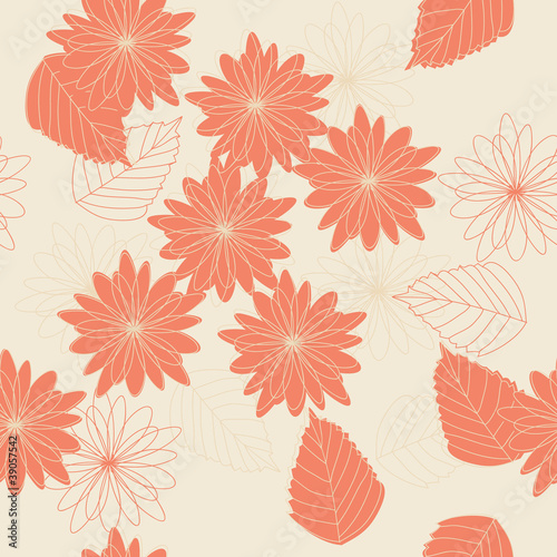 Wallpaper Mural seamless autumn pattern Torontodigital.ca