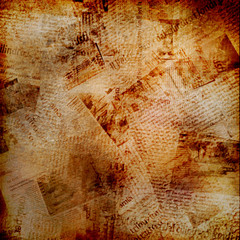 Fotobehang Kranten Grunge achtergrond met oude krant  © o_april