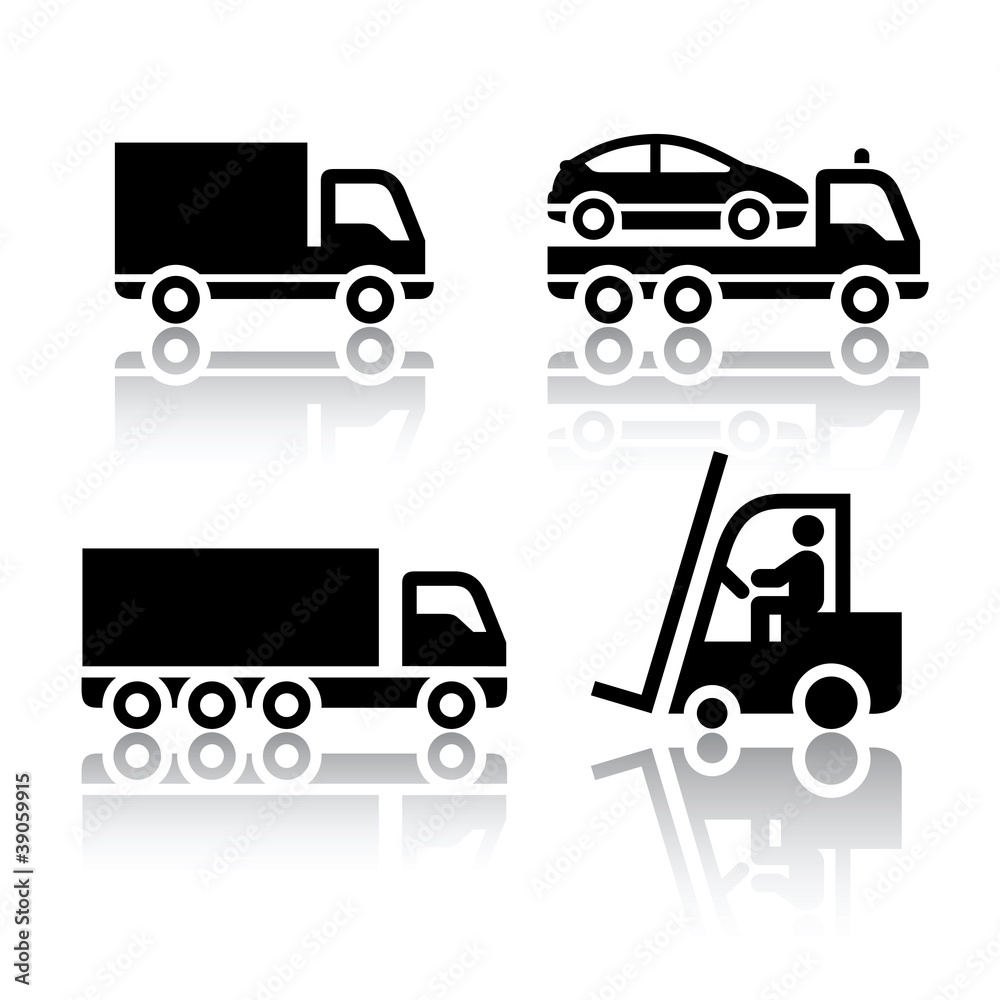 Set of transport icons - truck