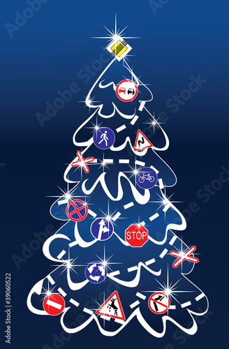 Traffic Christmas Tree