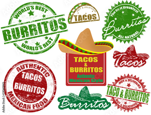 Tacos and burritos stamps