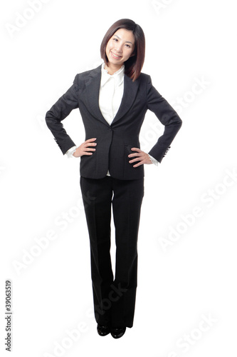 Full length Business woman confident smile standing