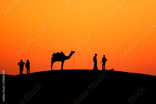 Sunset in desert © kohlirajat