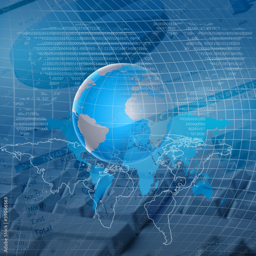 Global financial color charts and graphs Global financial color charts and graphs
