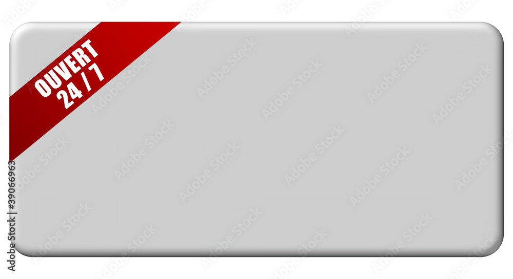 Button grau Band rot NEUTRAL OUVERT 24/7 Button grau Band rot NEUTRAL OUVERT 24/7