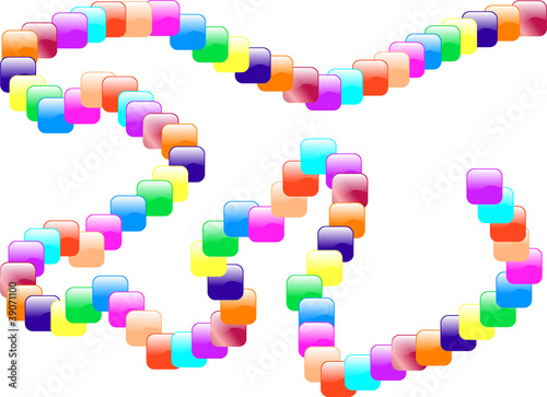 Chain of buttons - vector