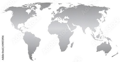 Stylised vector world map