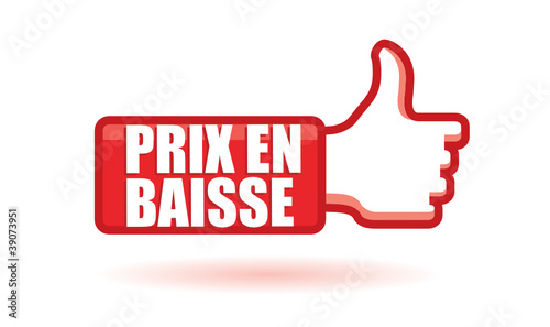 bouton :  prix en baisse