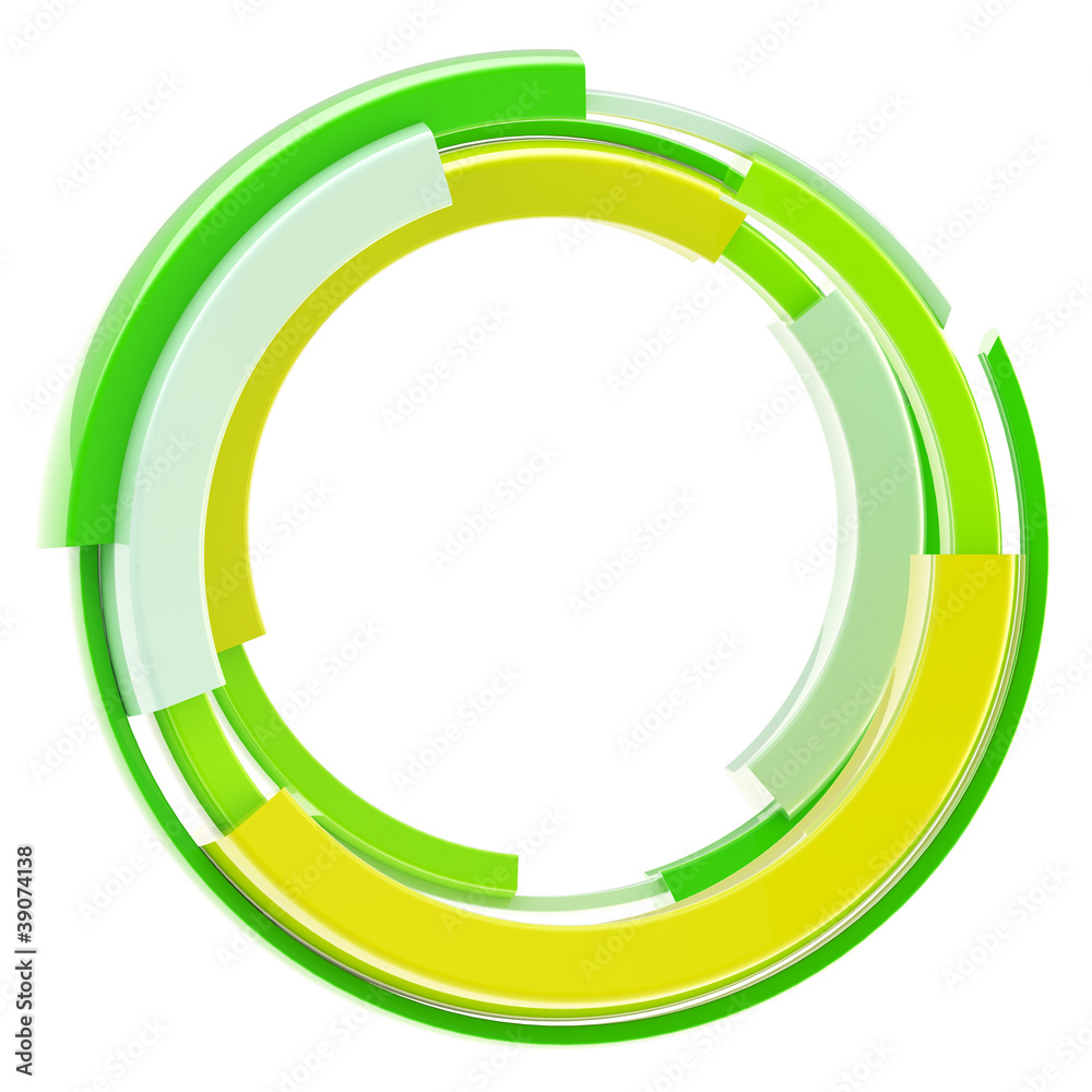 Abstract techno circular frame border isolated Abstract techno circular frame border isolated
