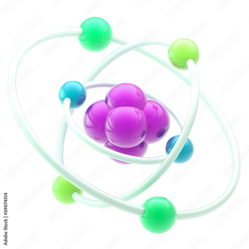 Nano technology emblem as atomic structure Nano technology emblem as atomic structure