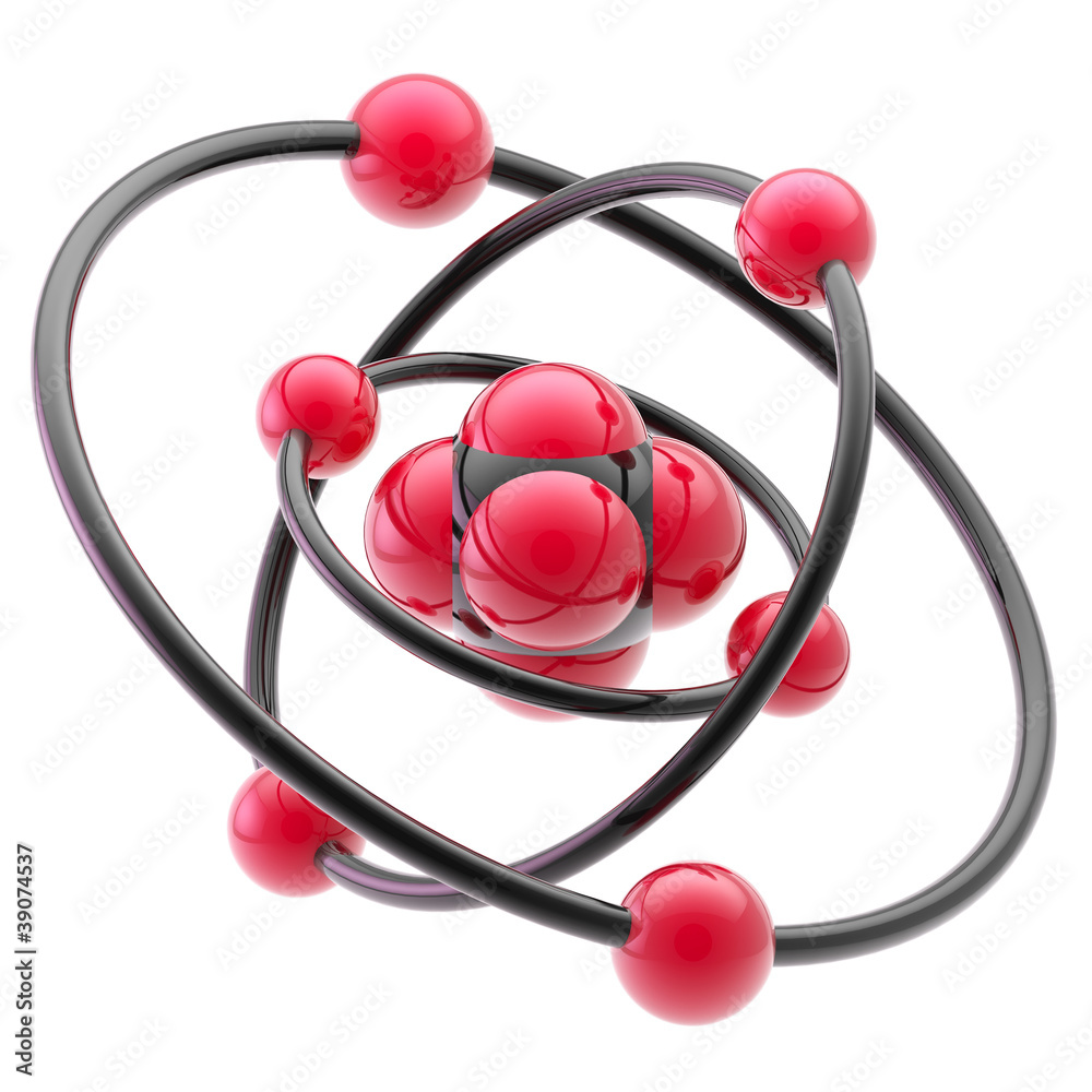 Nano technology emblem as atomic structure Nano technology emblem as atomic structure